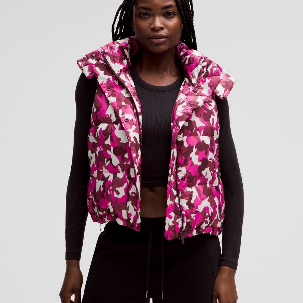 Lululemon Lunar New Year Wunder Puff Cropped Vest Sonic Pink Sz 6 New w/o Tags!